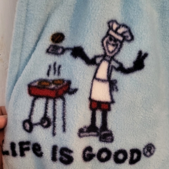 Life Is Good BBQ Camping Print Fleece Bottoms - Picture 3 of 5